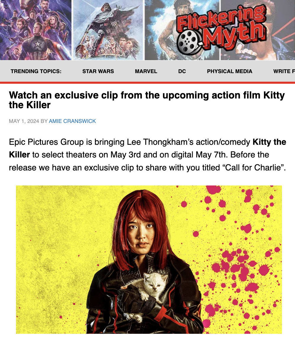 Watch an exclusive clip from the upcoming action film Kitty the Killer